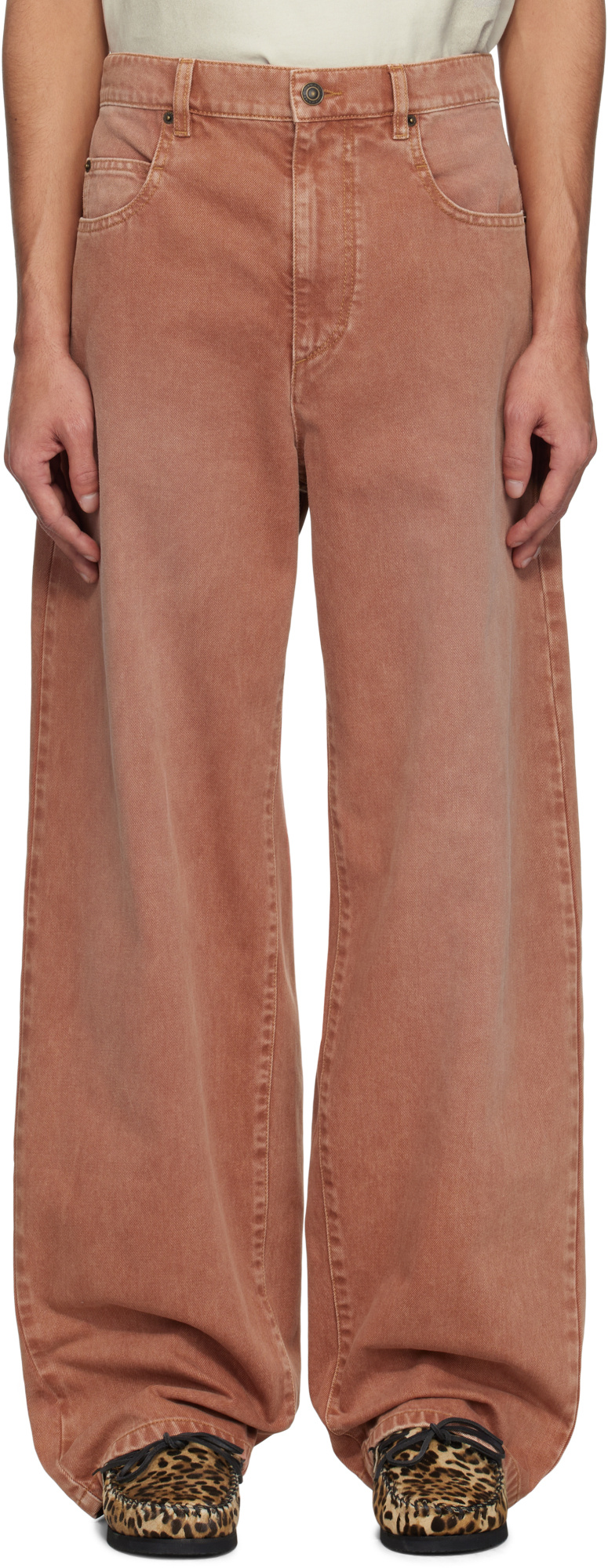 Isabel Marant Jeans With Belt Loops In Brown