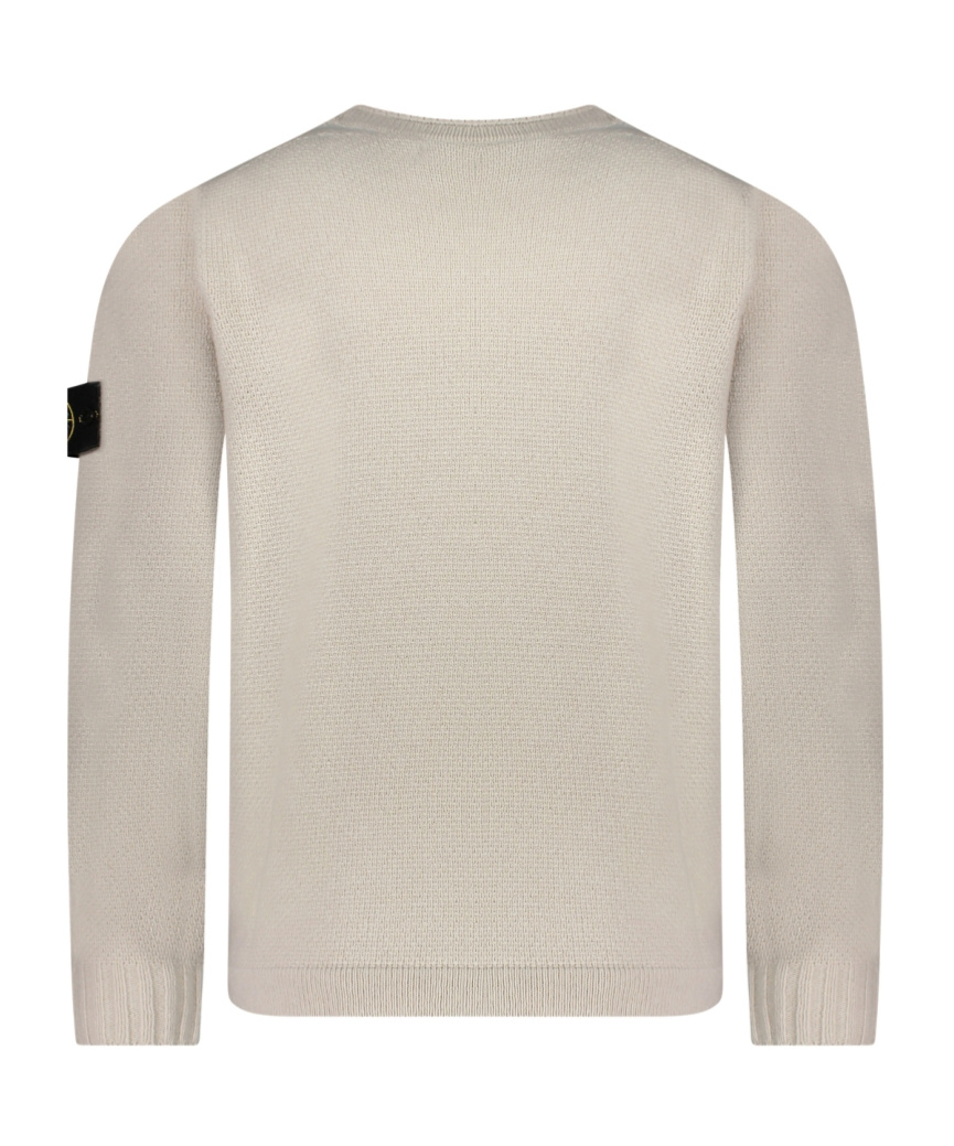 Stone Island 508a3 Maglia In Lana In White