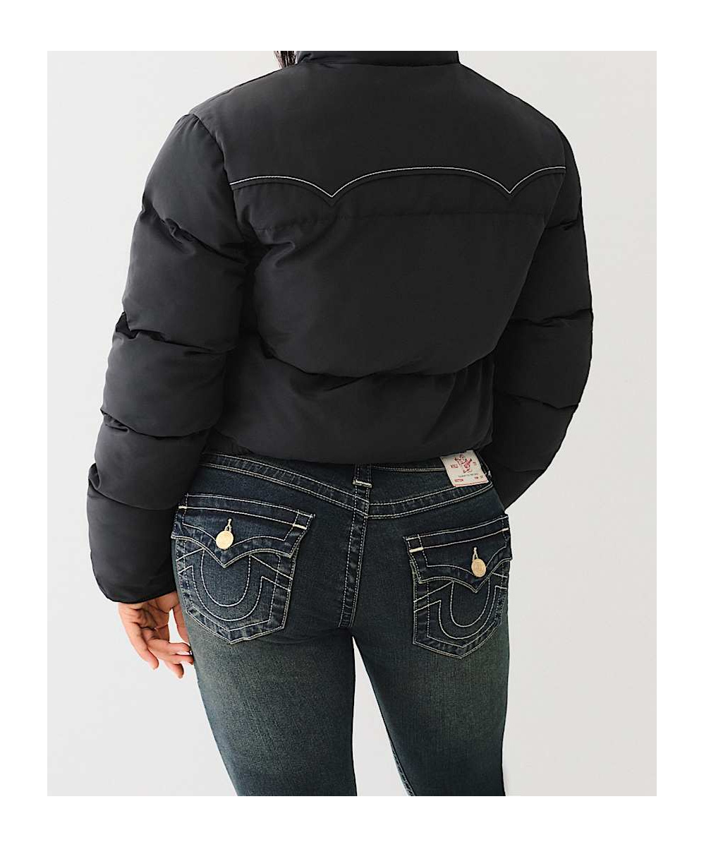 TRUE RELIGION WESTERN ZIP PUFFER JACKET