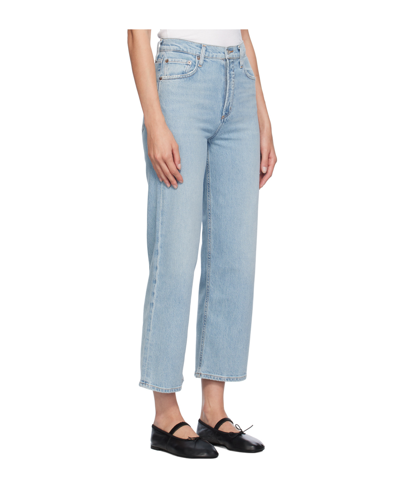Agolde High Waist Denim Trousers