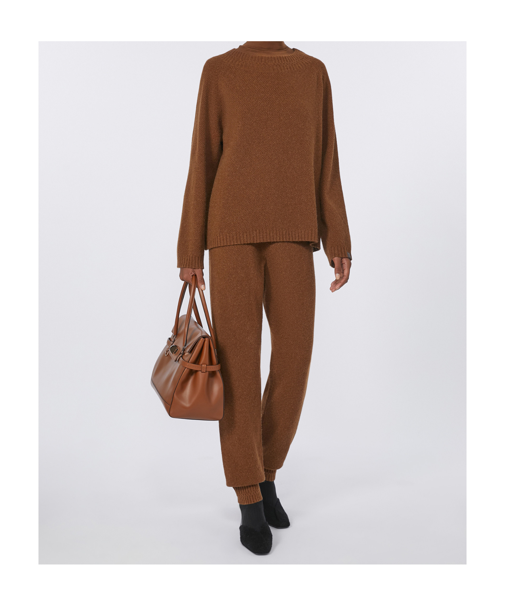 Max Mara Camel Jogging Trousers In Brown