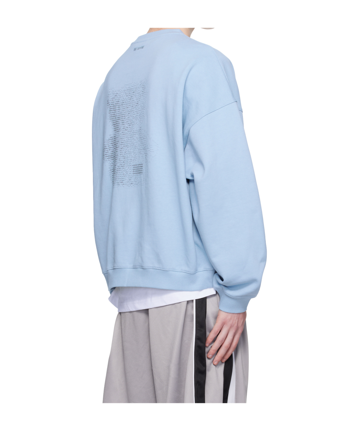 We11 Done Coding Teddy Sweatshirt In Blue