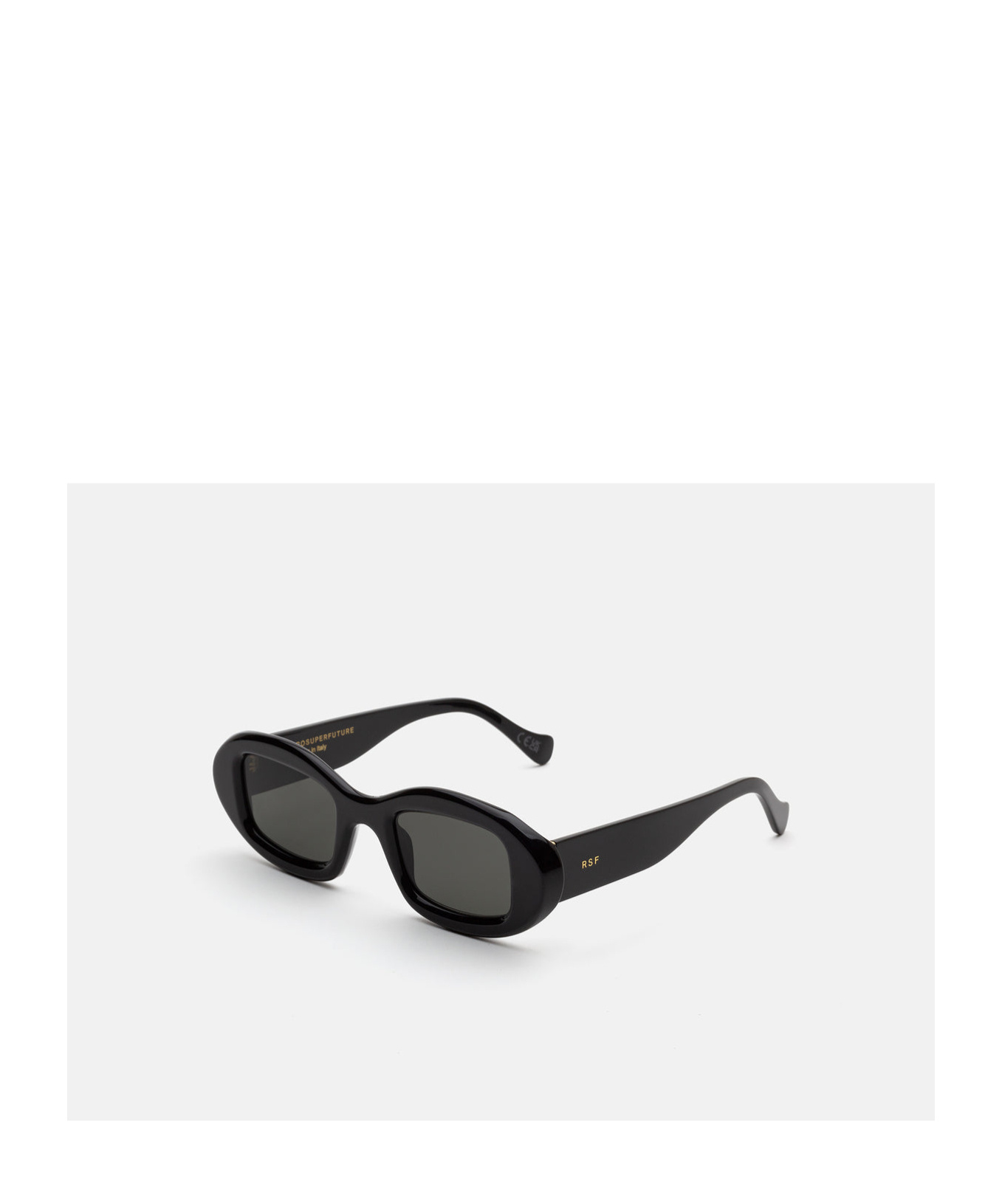 Retrosuperfuture Oval Frame Sunglasses In Black