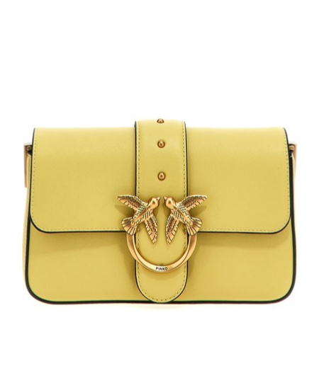 Shop Pinko Love One Mini Crossbody Bag In Green