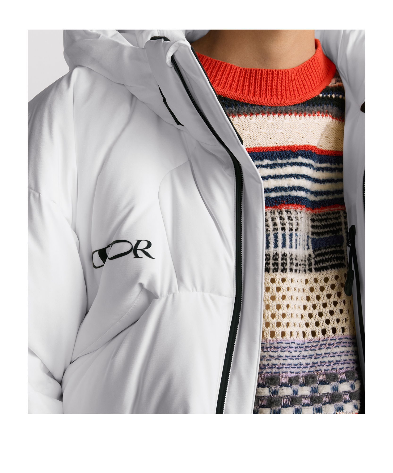 Dior Long-sleeved Ski Jacket In White