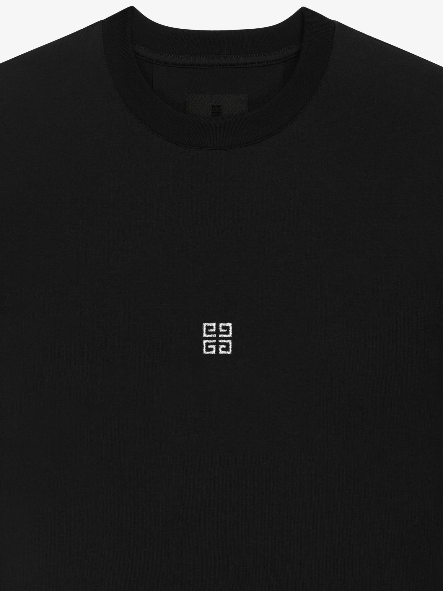 Givenchy 4g Logo Crewneck T-shirt In Black