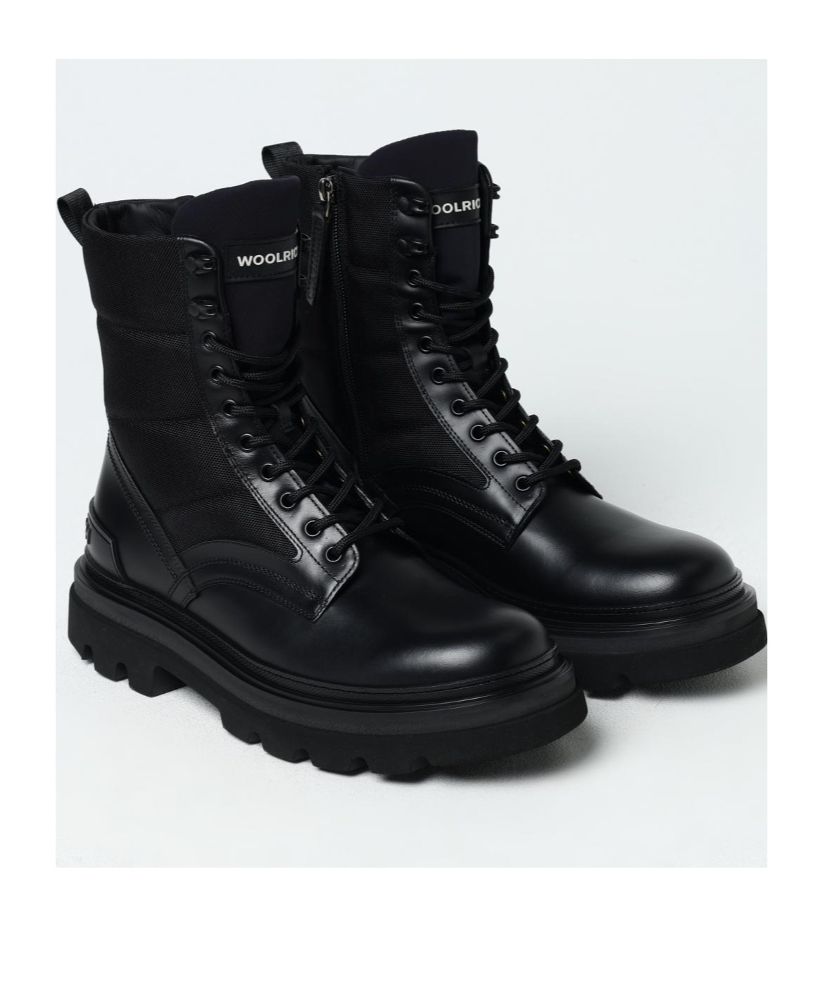 Woolrich Black Padded Ankle Boot In Black