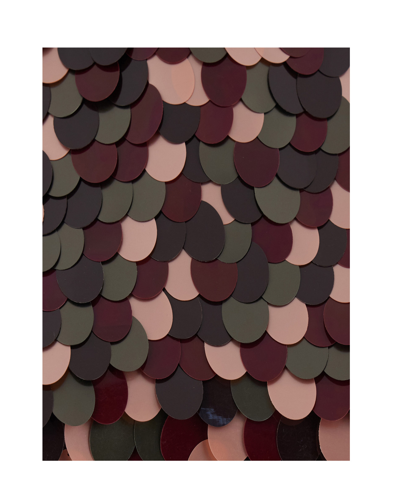 Dries Van Noten Women Bordeaux High Neck Top With All-over Sequins In Viscose Woman In Brown