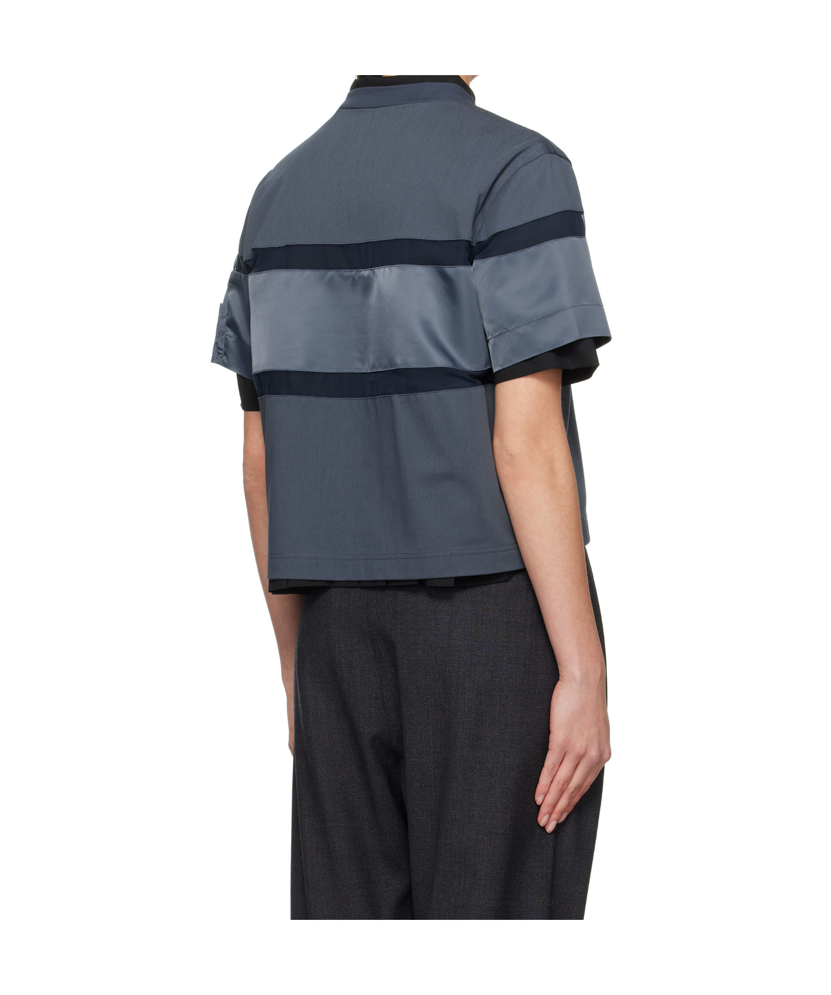 Shop Sacai Round Frame T-shirt In Black