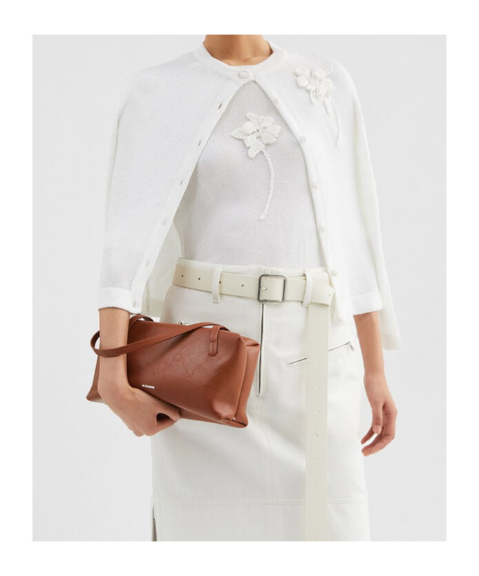 Jil Sander Small-sized Leather Shoulder Bag In Grape