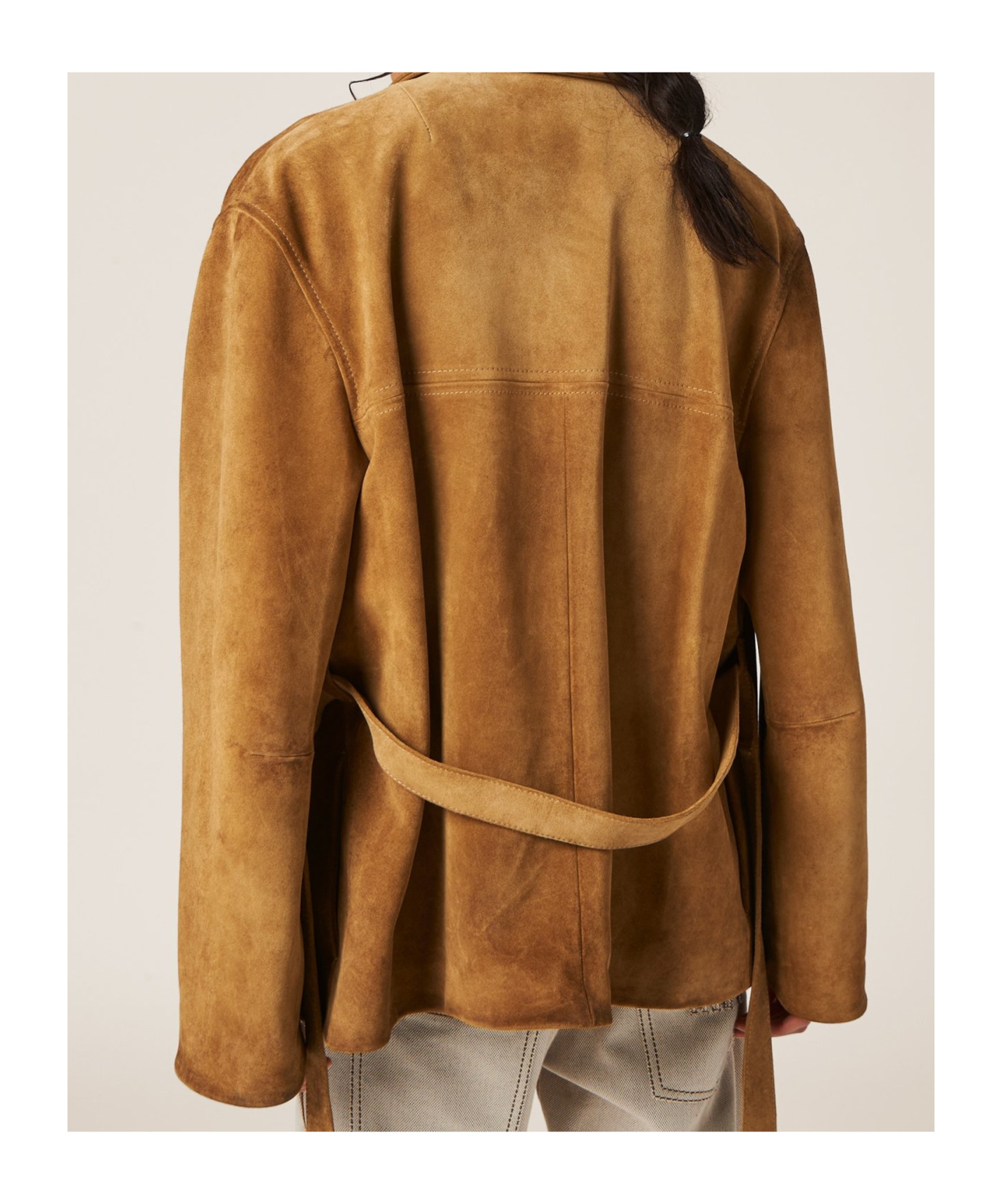 Miu Miu Leather Jacket In Brown