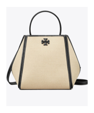 TORY BURCH SMALL MCGRAW CANVAS BUCKET BAG