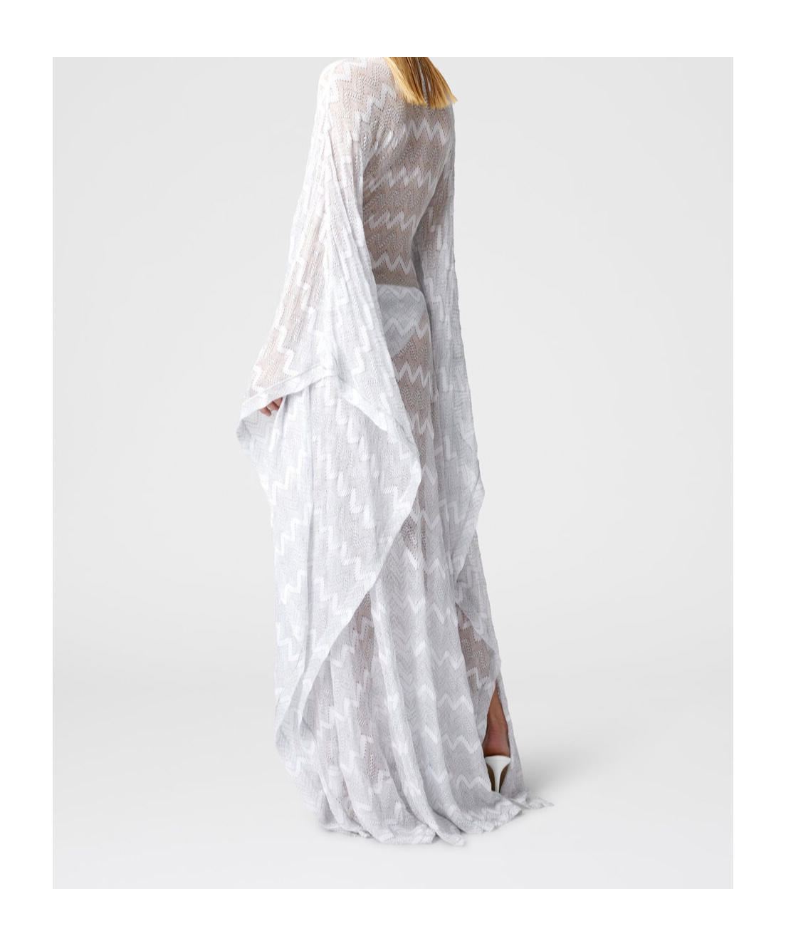 Missoni Long-sleeved Dress In White