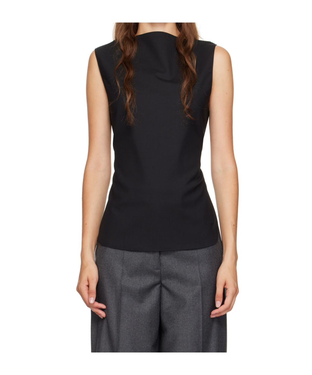 Rohe Backless Lace-up Vest In Blue