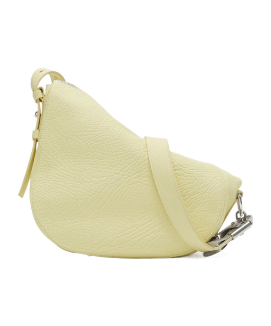Burberry Sherbet Knight Leather Shoulder Bag In Nude