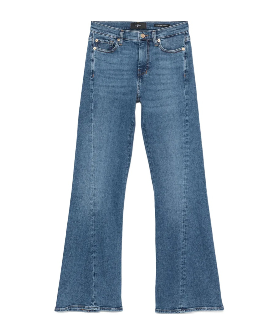 7 For All Mankind Modern Dojo Flare Leg Jeans In Blue