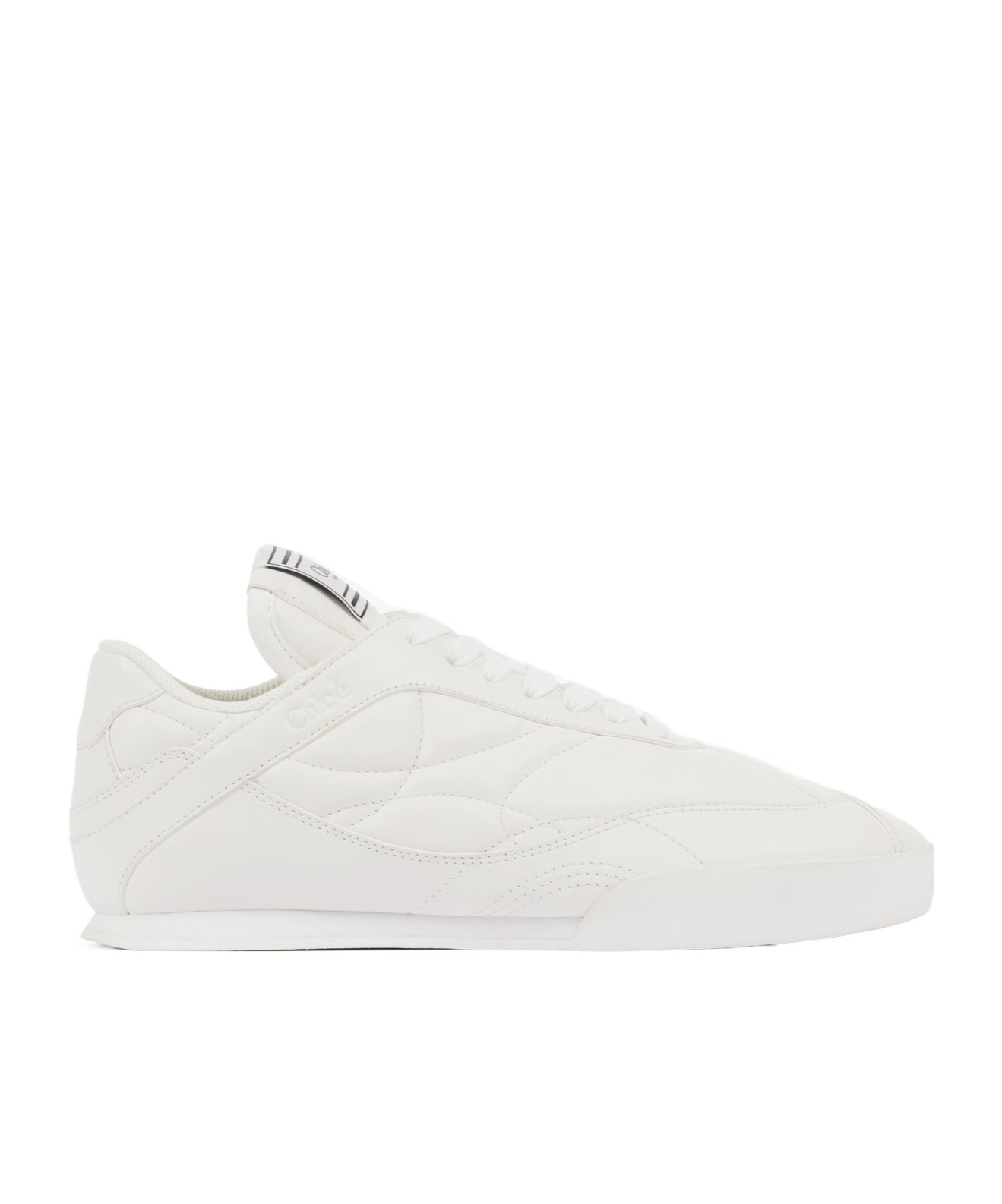 Chloé Womens Winter Wht Kick Brand-patch Leather Low-top Trainers Eur 36 / 3 Uk In White