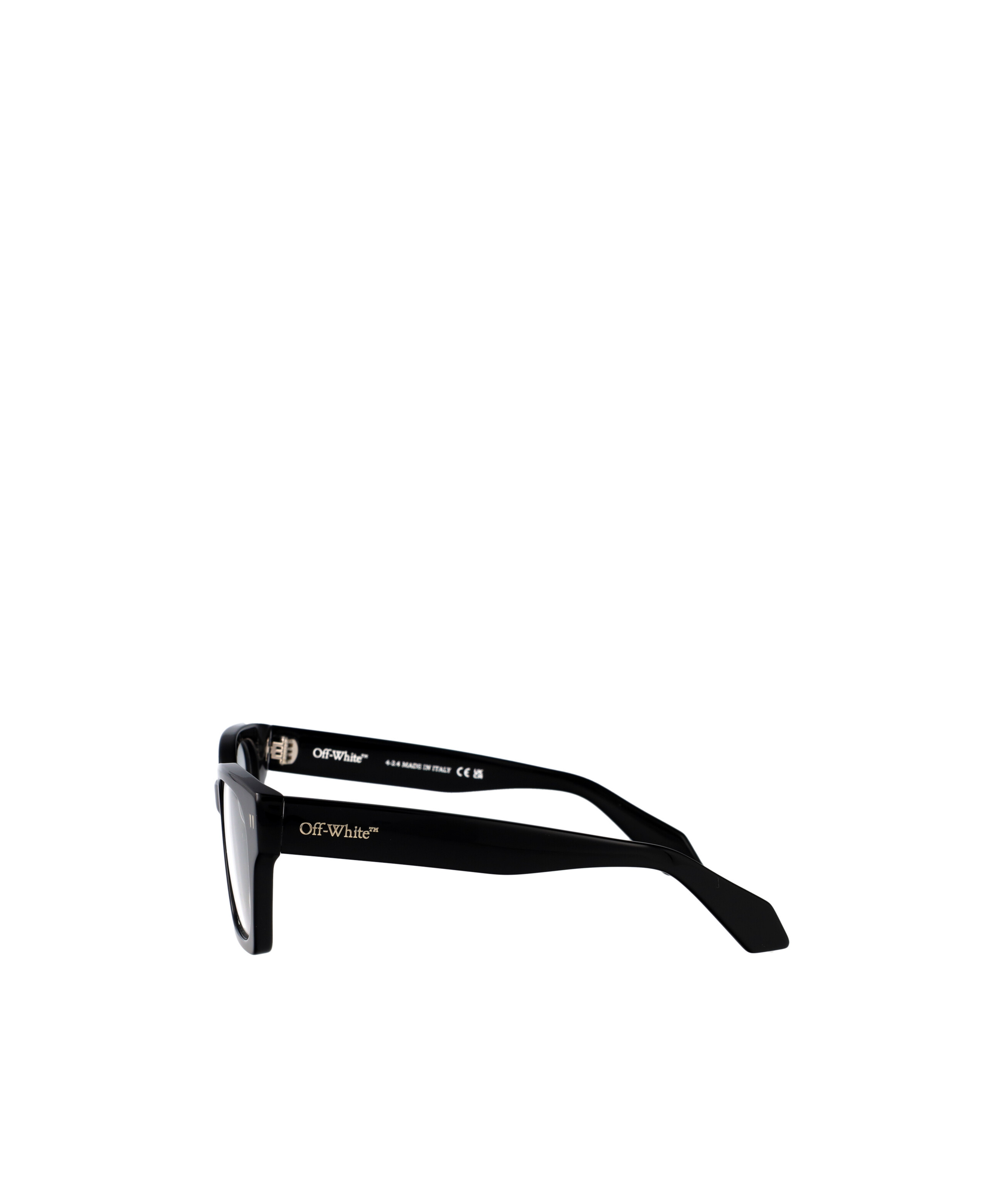 Off-white Full Frame Plain Mirror In Black
