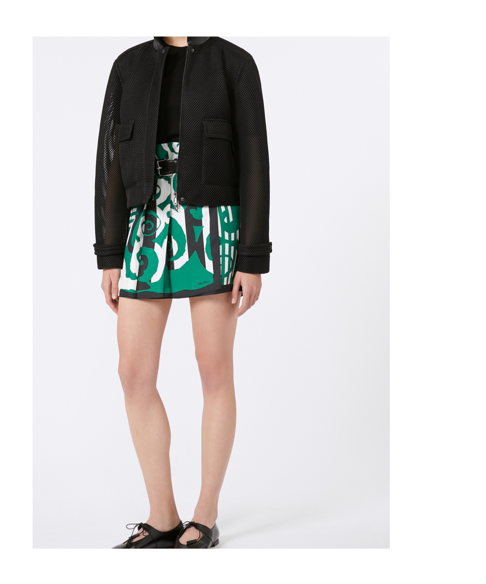 Max Mara Printed Silk Mini Skirt
