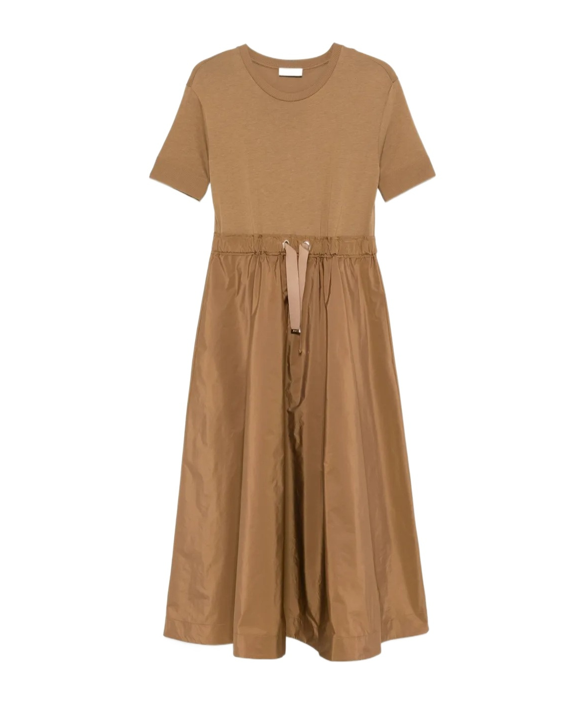 Herno Midi Dress With Panels And Tie Detail