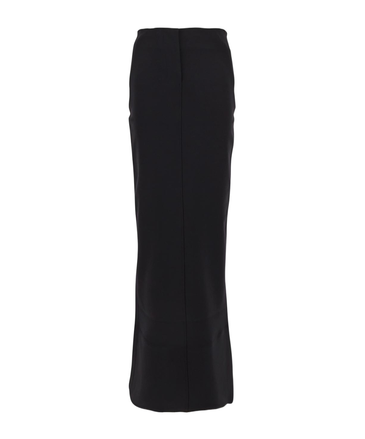 Jacquemus Rear Slit Maxi Skirt In Black