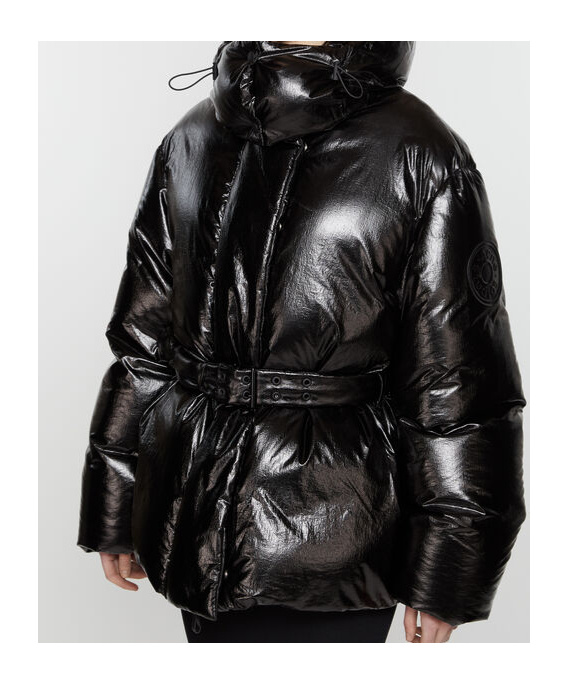 Acne Studios Belted Puffer Jacket In Black