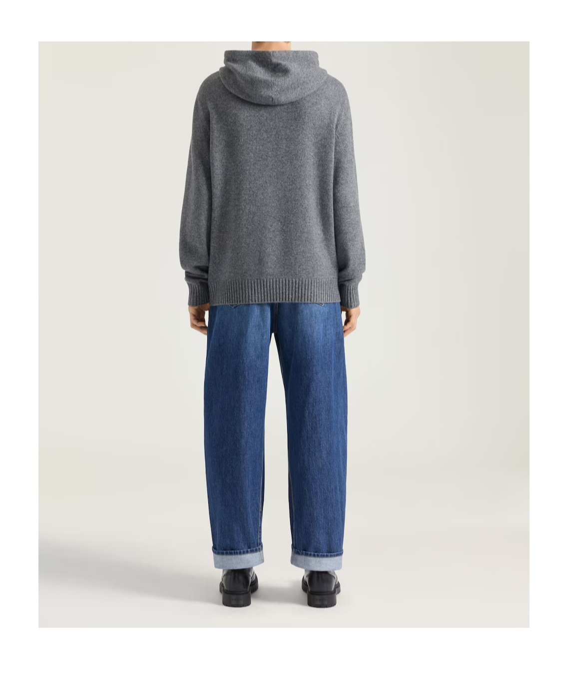 Givenchy Hoodie In Cashmere Knit In Gray