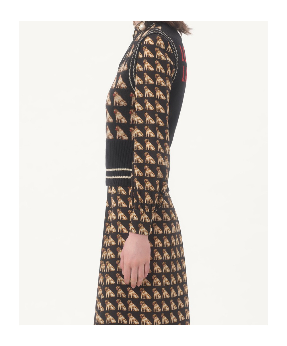 Valentino Petit Charles Jacquard Wool Gilet In Multi