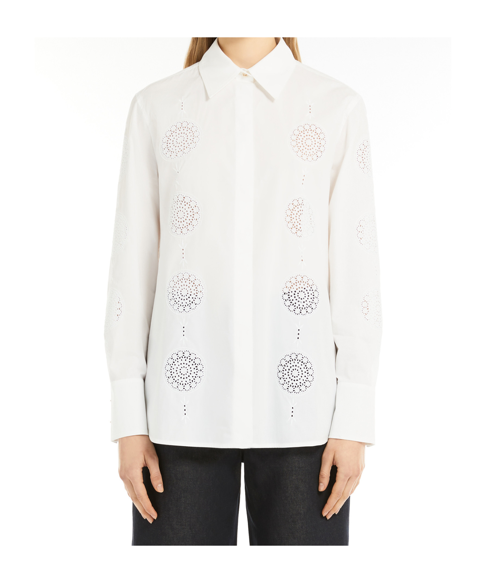 Max Mara Studio Sesia Shirt Optic White In White