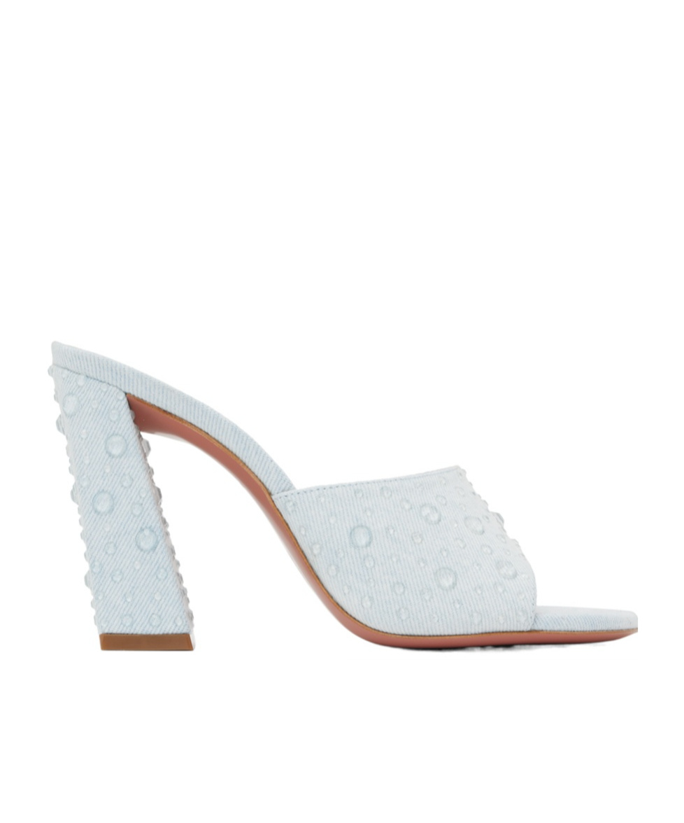 AMINA MUADDI BRIGITTE CRYSTAL DECAL HIGH-HEELED SANDALS 