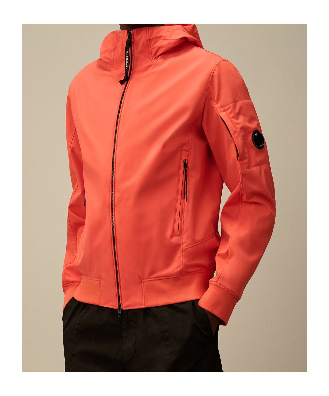 C.p. Company Hooded Jacket With Breathable Fabric In Red