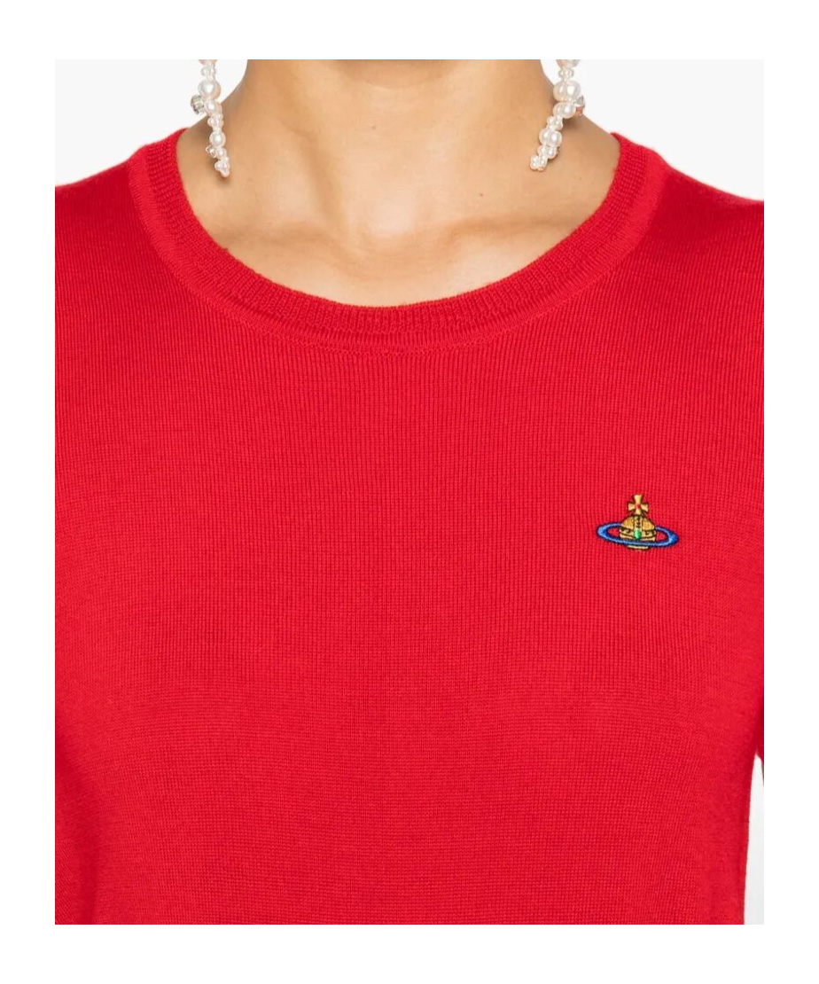 Vivienne Westwood Bea Knitted Short-sleeved Top Clothing In Red