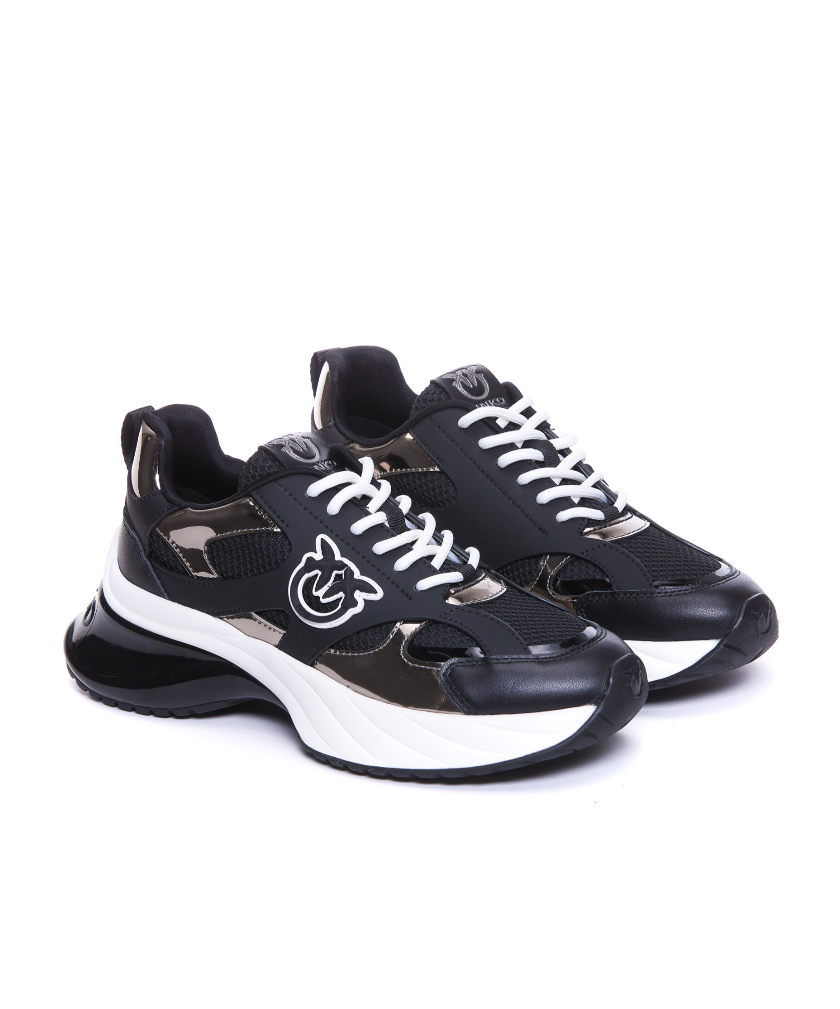 Shop Pinko Ariel Sneakers In Black