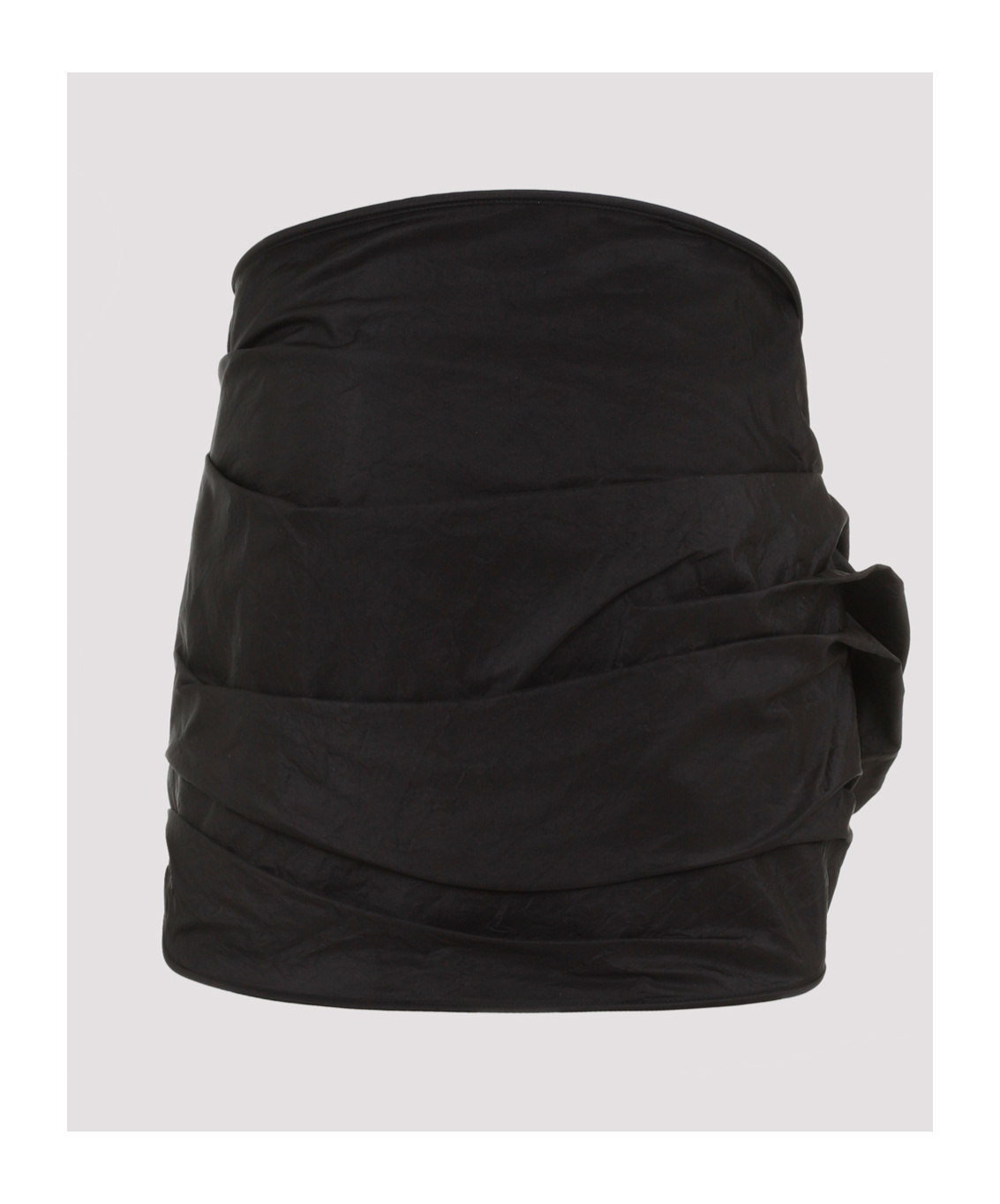Shop Magda Butrym Floral-appliqué Mini Skirt In Black