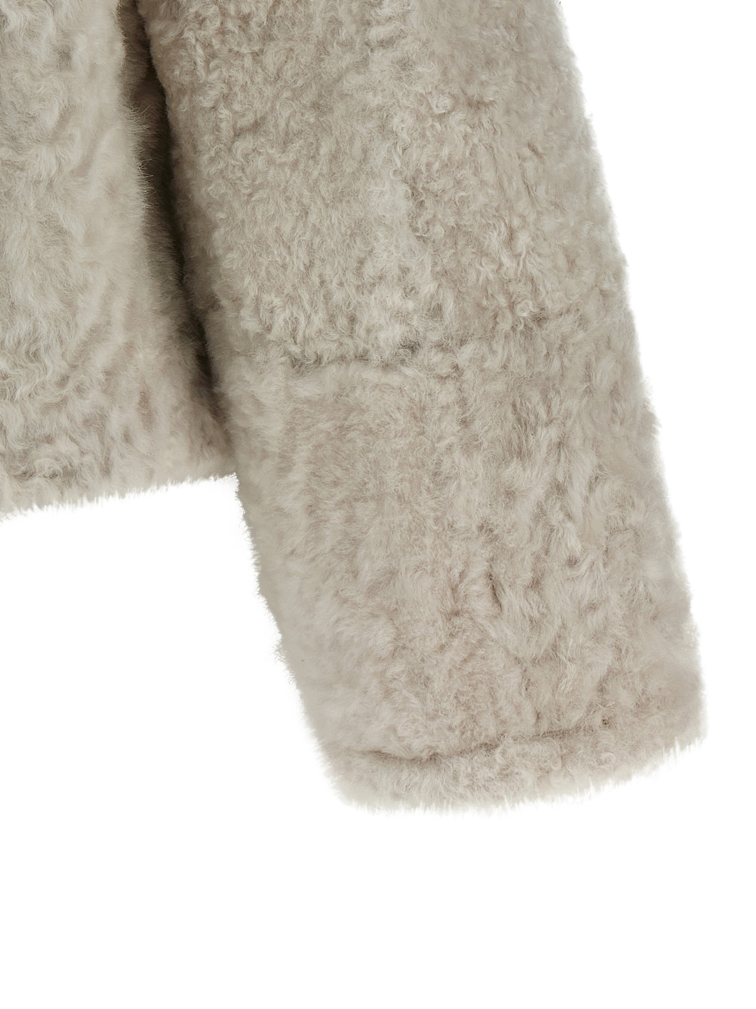 Brunello Cucinelli Reversible Faux Fur Double-breasted Jacket In Neutral