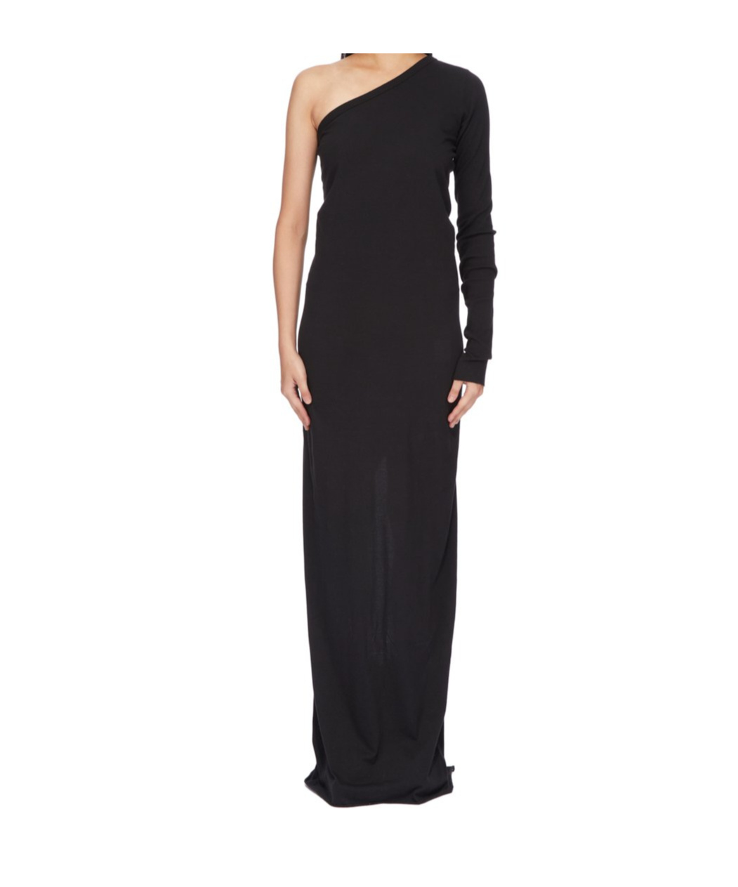 Rick Owens Drkshdw Ziggy One Shoulder Maxi Dress In Black