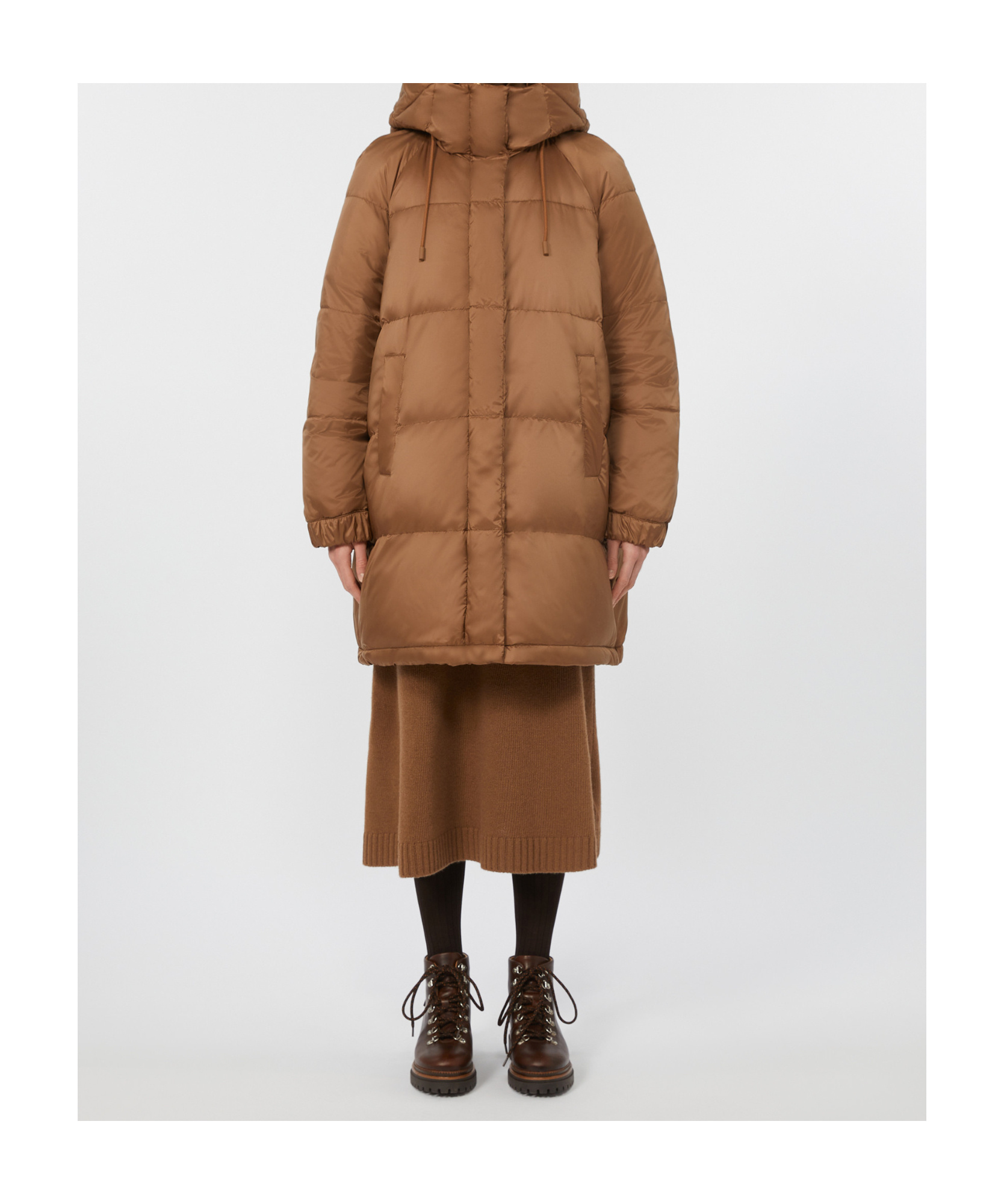Weekend Max Mara Double-faced Parka In Brown