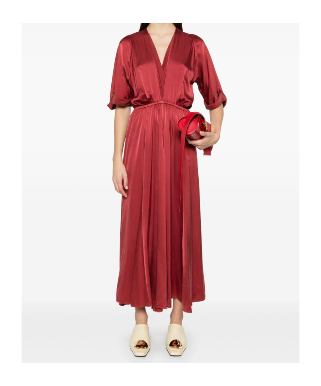Forte Forte V-neck Midi Dress