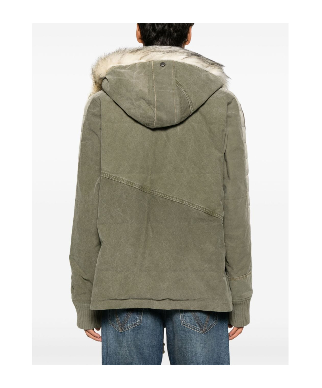Greg Lauren Army Tent Retro Zip-up Jacket In Green
