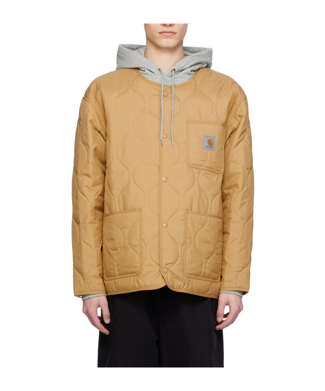 Carhartt Skyton Button Cotton-padded Suit In Brown