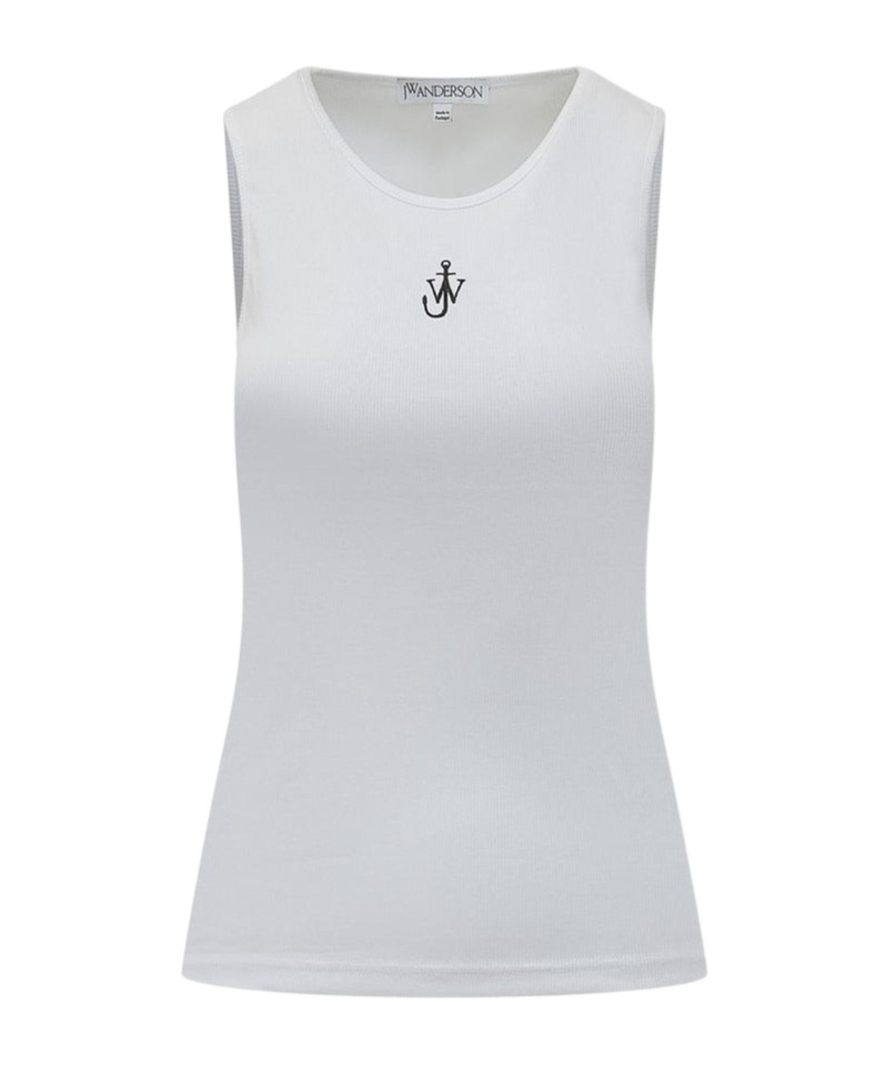 Shop Jw Anderson Jw-initials Anchor Logo Top In White