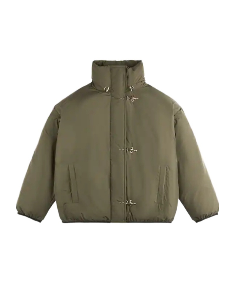 Fay Bomber Jacket In Microfiber In Green