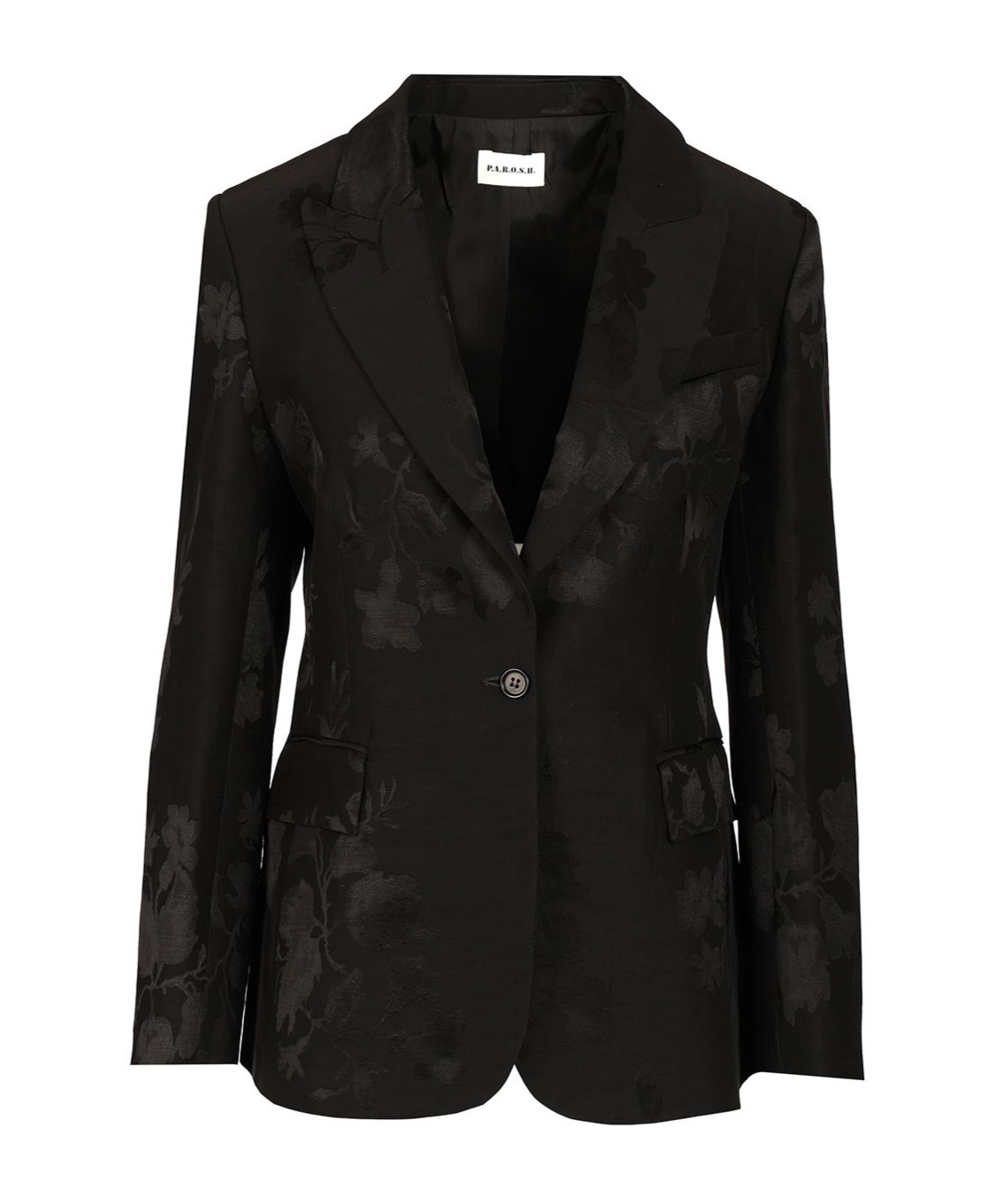 P.a.r.o.s.h Linen And Viscose Blazer In Black