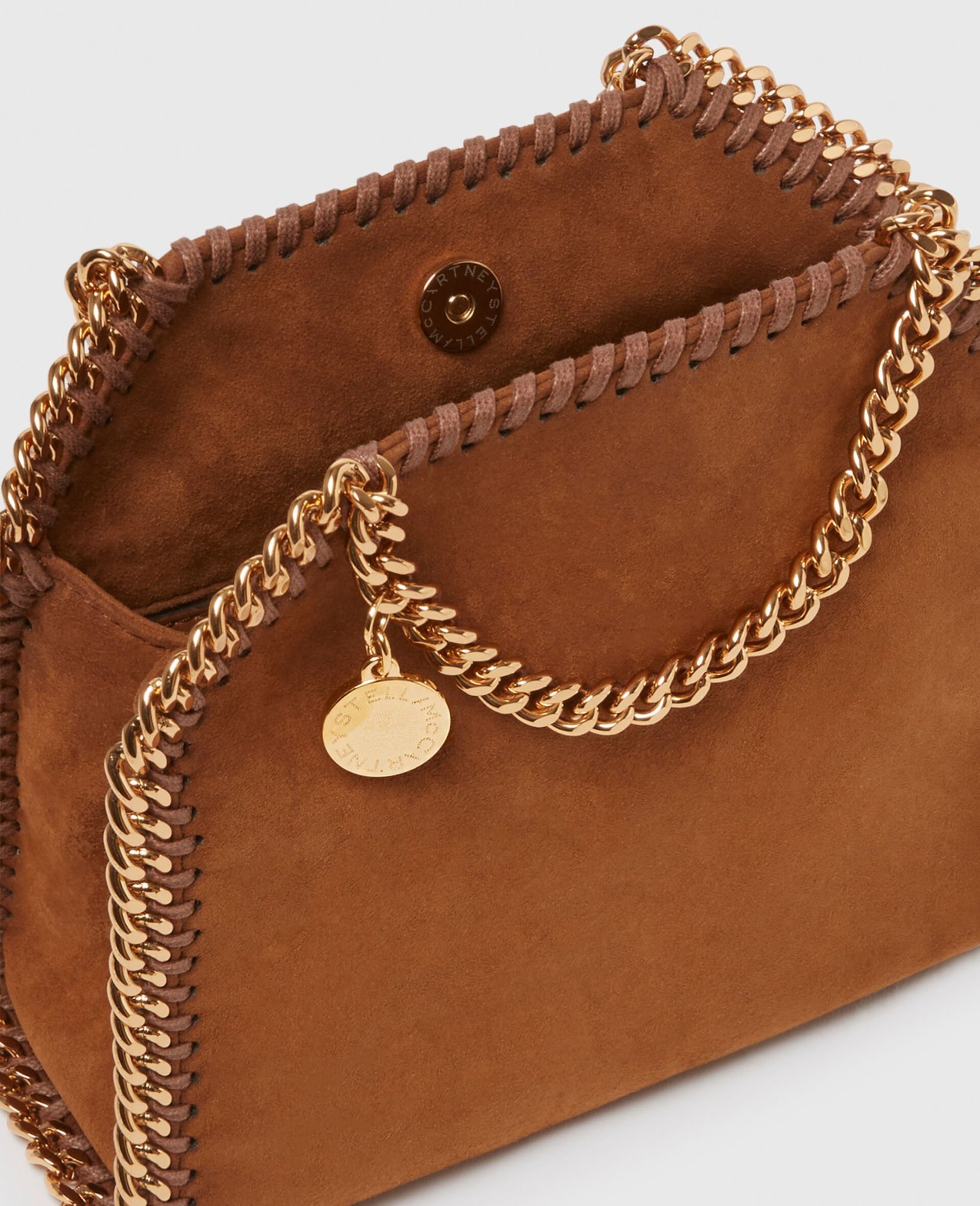 Stella Mccartney Falabella Tiny Tote Bag In Brown