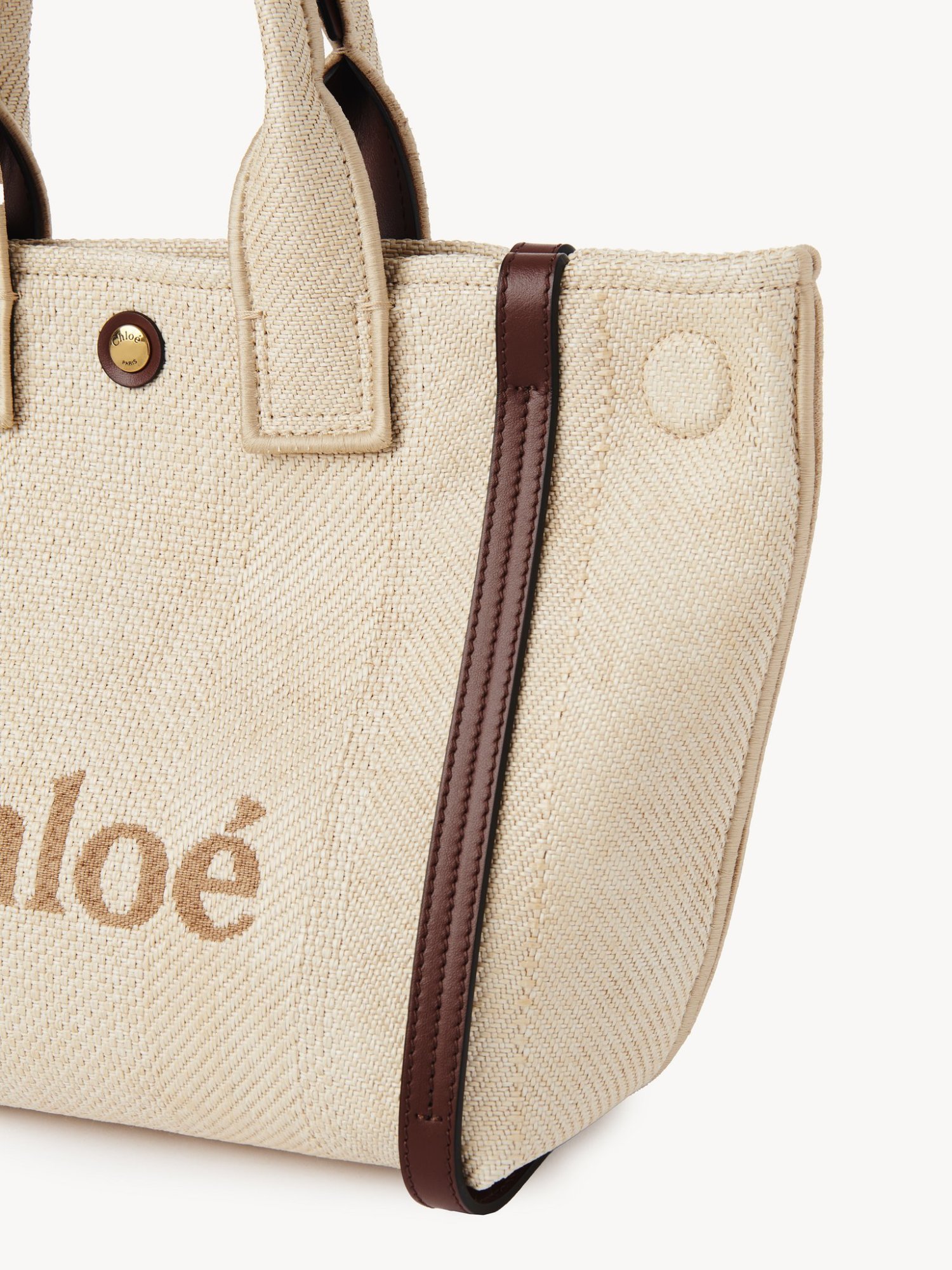 Chloé Carry Tote Bag In Raffia-effect Fibers