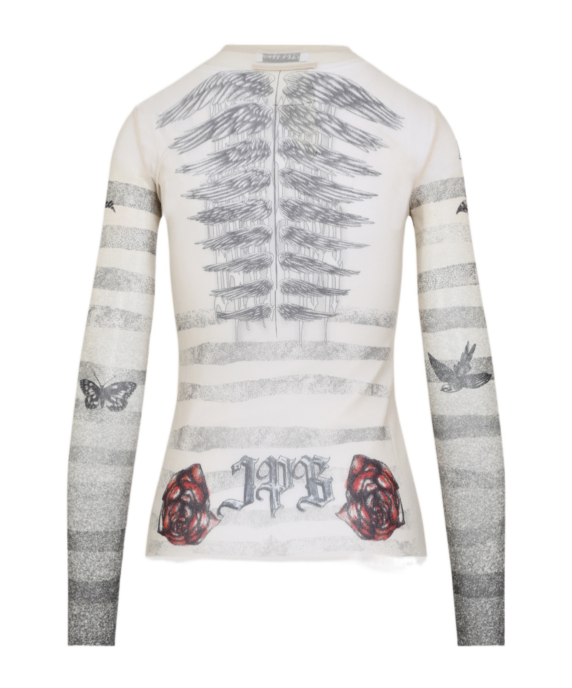 Shop Jean Paul Gaultier Printed T-shirt In White