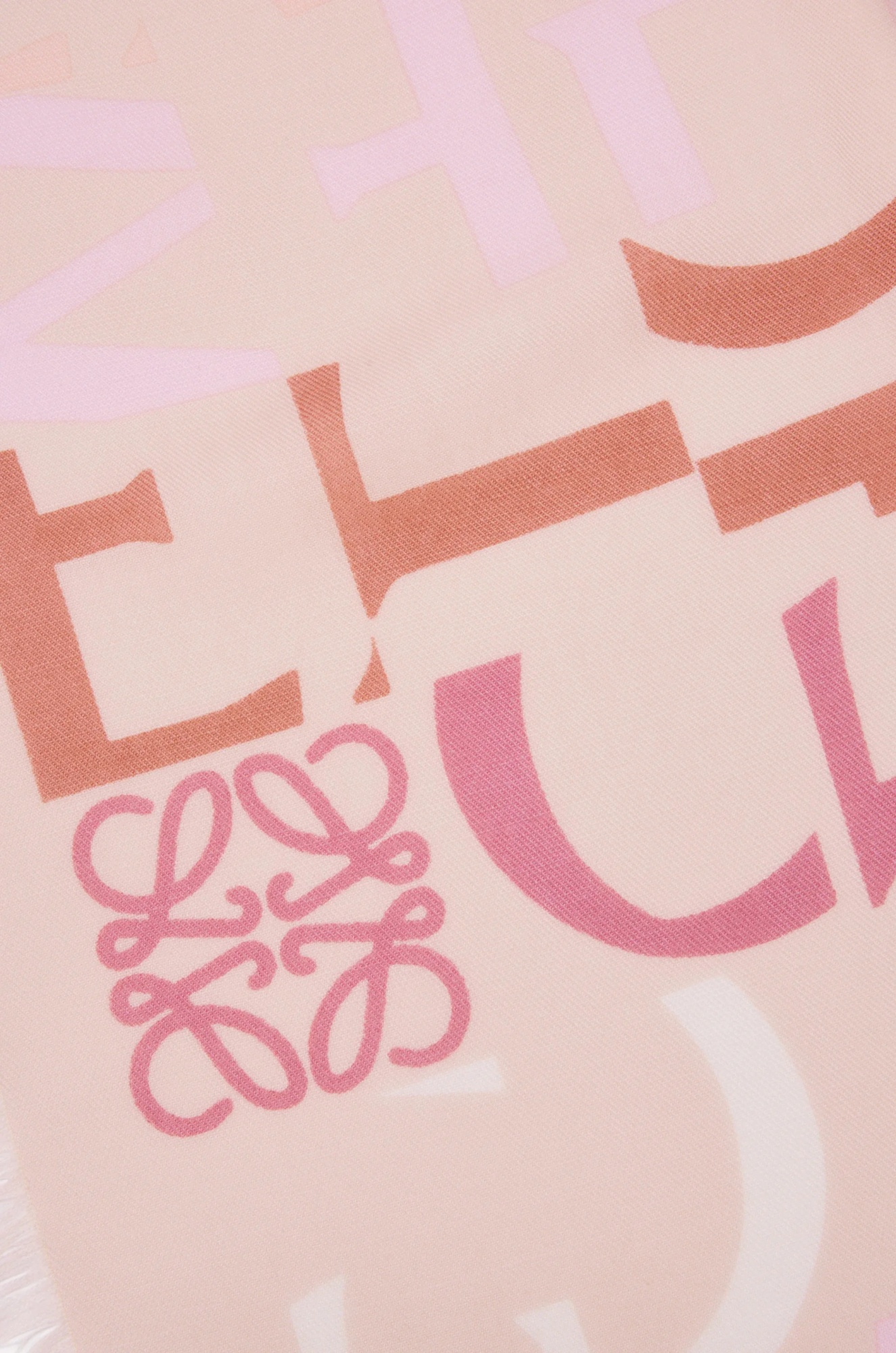 Loewe Rectangular Scarf In Pink