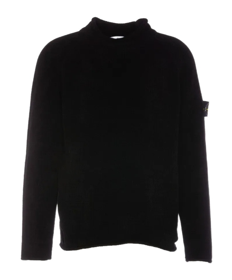 Shop Stone Island Compass-badge Sweatshirt In Black