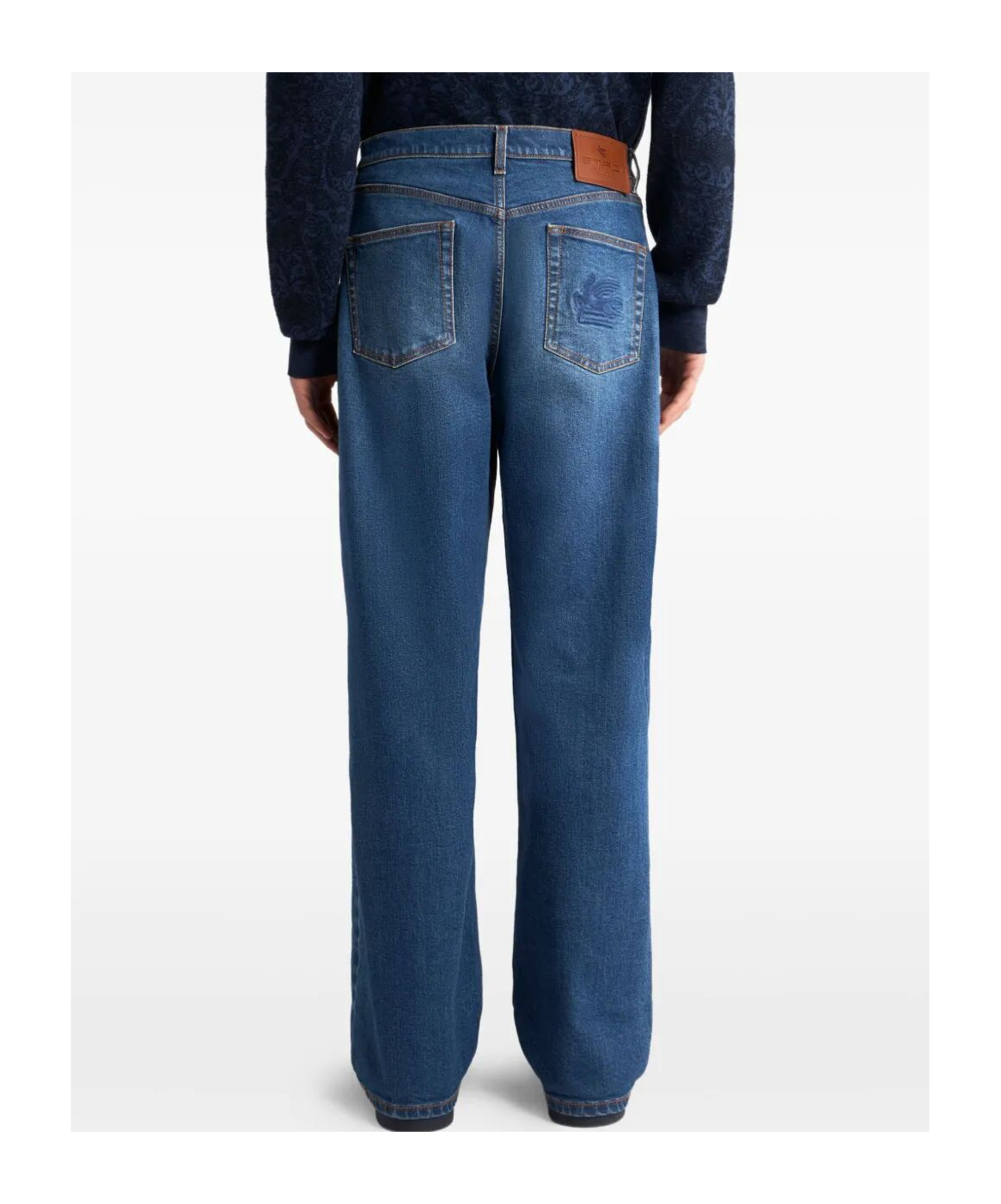 Etro Straight-leg Denim Trousers With Five Pockets In Blue