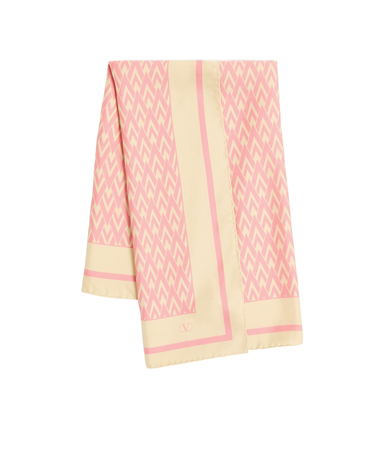 Shop Valentino Toute La V Scarf In Pink